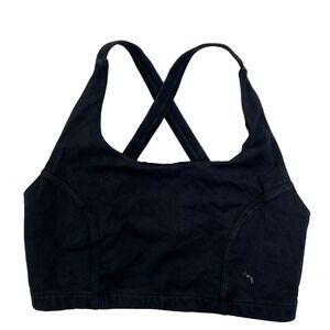 JoyLab Size S Sports Bra Black Strappy Back Pull Over On Yoga Workout Women's